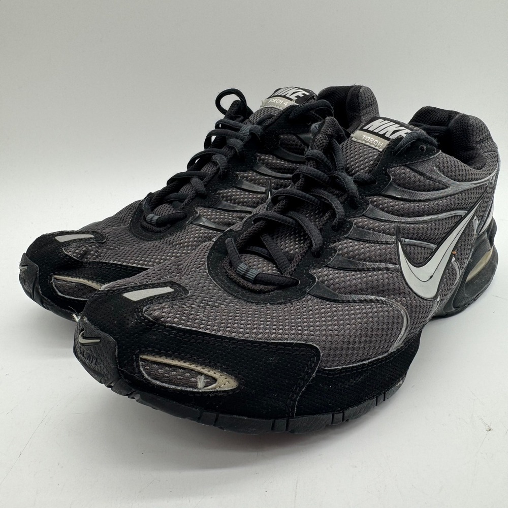 Nike Air Max Torch 4 Mens US 13 Gray Black Silver Mesh Running Shoes Sneakers